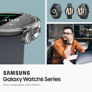 Удароустойчив кейс за Samsung Galaxy Watch 6 (44mm) от Spigen Ultra Hybrid - Прозрачен