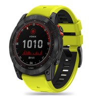 Силиконова каишка за Garmin Fenix 3 / 3 HR / 5x  / 5x Plus / 6x / 6x Pro / 7x от Tech-Protect IconBand Pro - Lime/Черна
