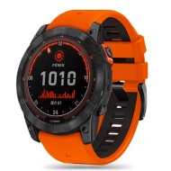 Силиконова каишка за Garmin Fenix 3 / 3 HR / 5x  / 5x Plus / 6x / 6x Pro / 7x от Tech-Protect IconBand Pro - Оранжево/Черна