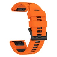 Силиконова каишка за Garmin Fenix 3 / 3 HR / 5x  / 5x Plus / 6x / 6x Pro / 7x от Tech-Protect IconBand Pro - Оранжево/Черна