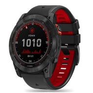 Силиконова каишка за Garmin Fenix 3 / 3 HR / 5x  / 5x Plus / 6x / 6x Pro / 7x от Tech-Protect IconBand Pro - Черно/Червена