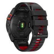 Силиконова каишка за Garmin Fenix 3 / 3 HR / 5x  / 5x Plus / 6x / 6x Pro / 7x от Tech-Protect IconBand Pro - Черно/Червена