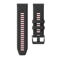 Силиконова каишка за Garmin Fenix 3 / 3 HR / 5x  / 5x Plus / 6x / 6x Pro / 7x от Tech-Protect IconBand Pro - Черно/Червена