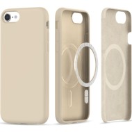 Твърд силиконов кейс с MagSafe за iPhone 7 / 8 / SE 2020-2022 от Tech-Protect Silicone - Бежов