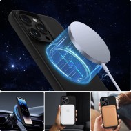 Твърд силиконов кейс с MagSafe за iPhone 11 от Tech-Protect Silicone - Бежов