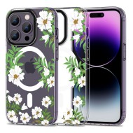 Твърд кейс с MagSafe пръстен за iPhone 14 Pro от Tech-Protect MagMood - Spring Daisy
