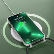 Кейс с ремък и MagSafe за iPhone 15 Pro Max от Tech-Protect FlexAir Chain - Прозрачен