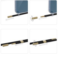 Кейс с ремък и MagSafe за iPhone 15 Pro Max от Tech-Protect FlexAir Chain - Прозрачен