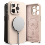Силиконов кейс с MagSafe за iPhone 15 Pro Max от Ringke Silicone Magnetic - Pink Sand