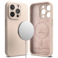 Силиконов кейс с MagSafe за iPhone 15 Pro Max от Ringke Silicone Magnetic - Pink Sand