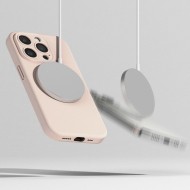 Силиконов кейс с MagSafe за iPhone 15 Pro Max от Ringke Silicone Magnetic - Pink Sand