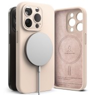 Силиконов кейс с MagSafe за iPhone 15 Pro от Ringke Silicone Magnetic - Pink Sand