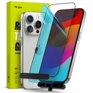Стъклен протектор за iPhone 15 Pro Max от Ringke TG - Черен