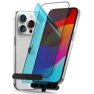 Стъклен протектор за iPhone 15 Pro Max от Ringke TG - Черен