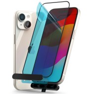 Стъклен протектор за iPhone 15 от Ringke TG - Черен