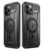 360 градусов калъф с MagSafe и стойка за iPhone 15 Pro от Supcase UB Pro Mag - Черен