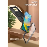 360 градусов калъф с MagSafe и стойка за iPhone 15 Pro от Supcase UB Pro Mag - Черен