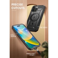 360 градусов калъф с MagSafe и стойка за iPhone 15 Pro от Supcase UB Pro Mag - Черен