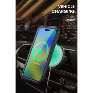 360 градусов калъф с MagSafe и стойка за iPhone 15 Pro от Supcase UB Pro Mag - Черен