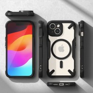 Удароустойчив твърд кейс с MagSafe за iPhone 15 Plus от Ringke Fusion X - Черен мат