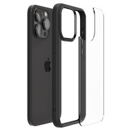 Удароустойчив твърд кейс за iPhone 15 Pro Max от Spigen Ultra Hybrid - Черен мат