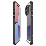 Удароустойчив твърд кейс за iPhone 15 Pro Max от Spigen Ultra Hybrid - Черен мат