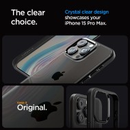 Удароустойчив твърд кейс за iPhone 15 Pro Max от Spigen Ultra Hybrid - Черен мат