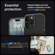 Удароустойчив твърд кейс за iPhone 15 Pro Max от Spigen Ultra Hybrid - Черен мат