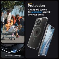 Удароустойчив кейс с MagSafe пръстен за iPhone 15 Pro Max от Spigen Ultra Hybrid Mag - Графит