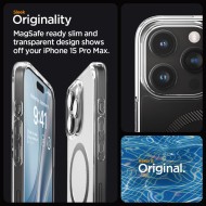 Удароустойчив кейс с MagSafe пръстен за iPhone 15 Pro Max от Spigen Ultra Hybrid Mag - Carbon Fiber