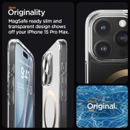 Удароустойчив кейс с MagSafe пръстен за iPhone 15 Pro Max от Spigen Ultra Hybrid Mag - Златист