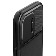 Кейс с капак за камерата за iPhone 15 Pro Max от Spigen Optik Armor Mag MagSafe - Черен