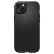 Тънък твърд кейс за iPhone 15 Plus от Spigen Thin Fit - Черен