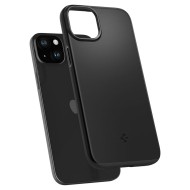 Тънък твърд кейс за iPhone 15 Plus от Spigen Thin Fit - Черен