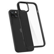 Удароустойчив твърд кейс за iPhone 15 Plus от Spigen Ultra Hybrid - Черен мат