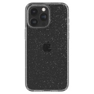 Удароустойчив, силиконов кейс за iPhone 15 Pro Max от Spigen Liquid Crystal - Glitter Crystal