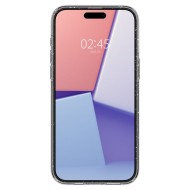Удароустойчив, силиконов кейс за iPhone 15 Pro Max от Spigen Liquid Crystal - Glitter Crystal