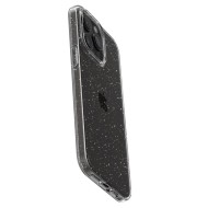 Удароустойчив, силиконов кейс за iPhone 15 Pro Max от Spigen Liquid Crystal - Glitter Crystal