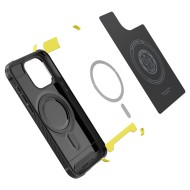 Удароустойчив кейс с MagSafe за iPhone 15 Pro Max от Spigen Rugged Armor Mag - Черен мат