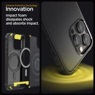 Удароустойчив кейс с MagSafe за iPhone 15 Pro Max от Spigen Rugged Armor Mag - Черен мат