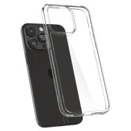 Удароустойчив твърд кейс за iPhone 15 Pro от Spigen Ultra Hybrid - Прозрачен