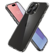 Удароустойчив твърд кейс за iPhone 15 Pro от Spigen Ultra Hybrid - Прозрачен