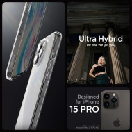 SPIGEN ULTRA HYBRID IPHONE 15 PRO FROST CLEAR