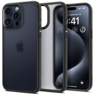 Удароустойчив твърд кейс за iPhone 15 Pro от Spigen Ultra Hybrid - Frost Black