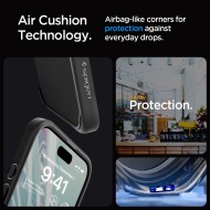 Удароустойчив твърд кейс за iPhone 15 Pro от Spigen Ultra Hybrid - Черен мат