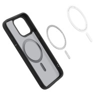 Удароустойчив кейс с MagSafe пръстен за iPhone 15 Pro от Spigen Ultra Hybrid Mag - Матово черно