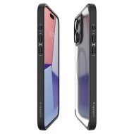 Удароустойчив кейс с MagSafe пръстен за iPhone 15 Pro от Spigen Ultra Hybrid Mag - Матово черно