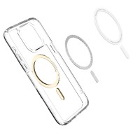 Удароустойчив кейс с MagSafe пръстен за iPhone 15 Pro от Spigen Ultra Hybrid Mag - Златист