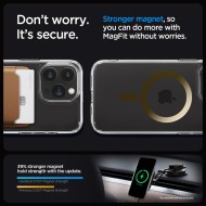 Удароустойчив кейс с MagSafe пръстен за iPhone 15 Pro от Spigen Ultra Hybrid Mag - Златист
