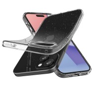 Удароустойчив, силиконов кейс за iPhone 15 от Spigen Liquid Crystal - Glitter Crystal